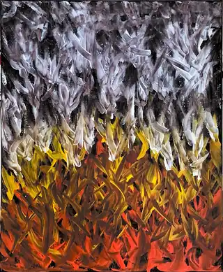 L'Envol des Damnés — peinture abstraite d’Antoine Masia
